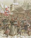 La foire de Noël, place Kléber, en 1859